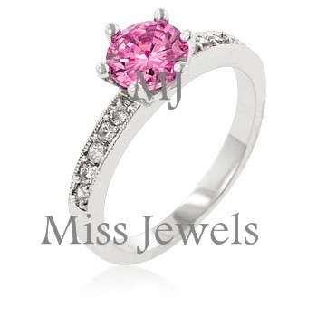 **Simulated pink diamond engagement ring**Size 9
